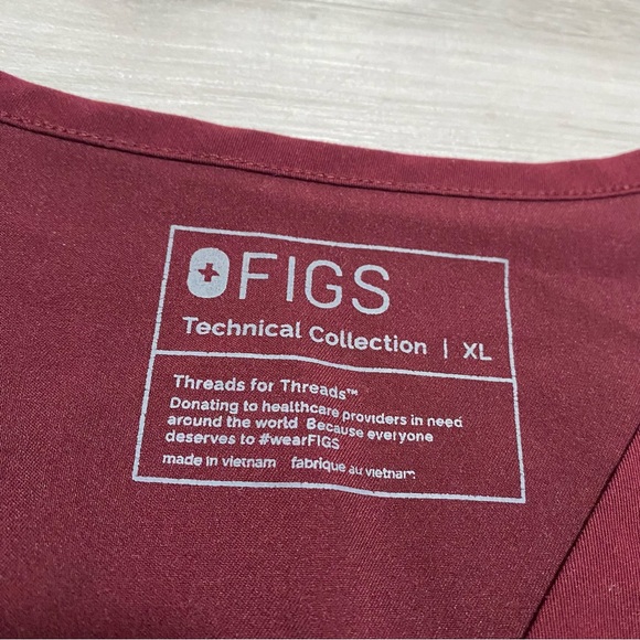 Figs Red Short Sleeve Tee - Picture 4 of 6